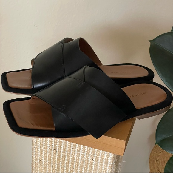 Rejina Pyo Dara Slides Sandals - Black - size 41 - Picture 6 of 12
